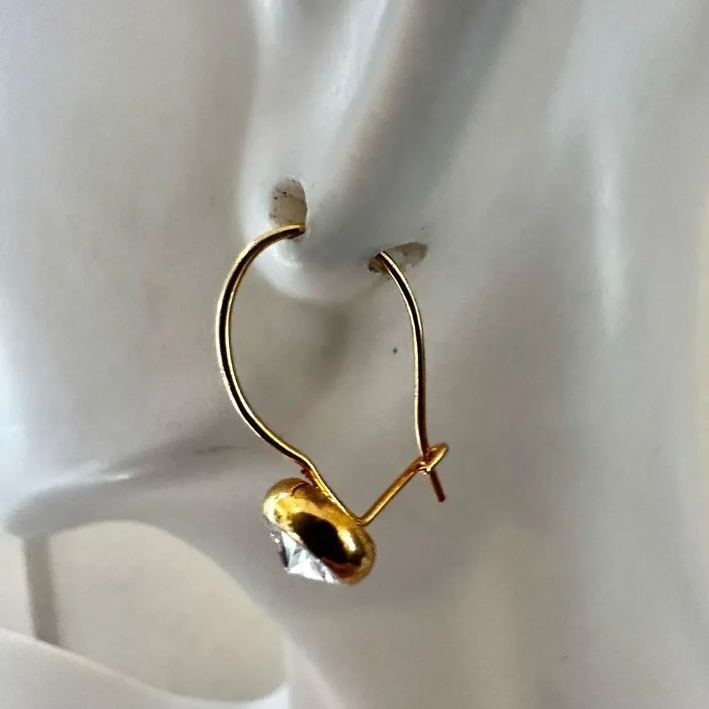 Gold-Tone Crystal Drop Earrings